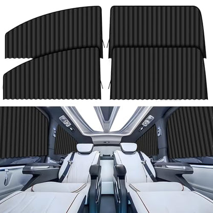 ZATOOTO Blackout Window Shades 4 Pack - Magnetic Sun Shade for Side Windows, Privacy Car Blind Curtains, Baby, Pet, Camping, Travel - size: Louver(M)-4pcs