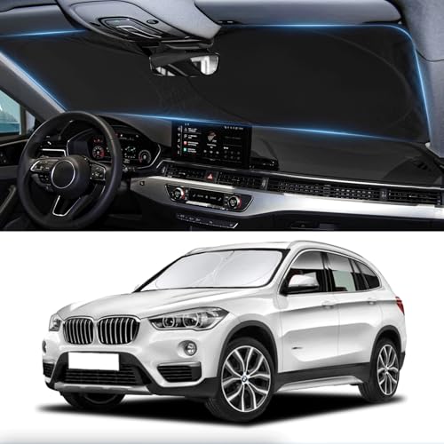 for X1 E84 Sunshade Windshield Sun Shade for BMW X1, xDrive23i, xDrive25e E84 F48 Accessorie 2016-2025 Insulated Front Window Shield Windshield Cover Protector Privacy UV Reflector Block Heat - size: for BMW X1 E84 16-25