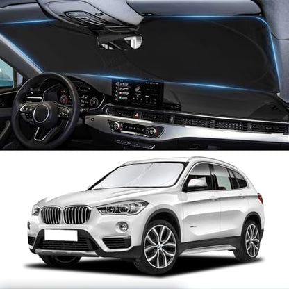for X1 E84 Sunshade Windshield Sun Shade for BMW X1, xDrive23i, xDrive25e E84 F48 Accessorie 2016-2025 Insulated Front Window Shield Windshield Cover Protector Privacy UV Reflector Block Heat - size: for BMW X1 E84 16-25