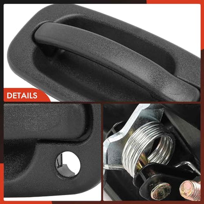 A-Premium - Front & Rear Exterior Door Handles Set - Compatible with Chevy Silverado 1500 2500 3500, Tahoe, Avalanche, Suburban & GMC Sierra, Yukon & Cadillac - 2000-2007 - Replace# 15034985, 15034986 - color: Textured Black