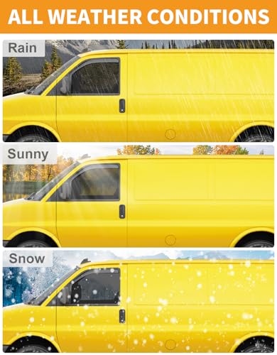 in-Channel Window Rain Guards Fit for Chevy Express Van 1996-2026 & GMC Savana 1996-2026 Rain Guard Extra Durable Window Deflectors Vent Visors Vent Shades Exterior Car Accessories - size: For 1996-2026 Chevrolet Express Van/GMC Savana