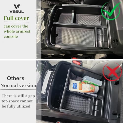 Compatible with Kia Telluride 2026-2020 Center Console Armrest Storage Tray Box ABS Insert Organizer Glove Console Separation Glove Pallet Phone Holder Full Cover - size: for Telluride 2020-2026