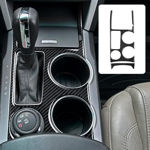 Car Central Gear Shift B Sticker Carbon Fiber Decal Interior Trim Cover for Ford Explorer Sport 2010-2019 Accessories - color: Central Gear Shift B