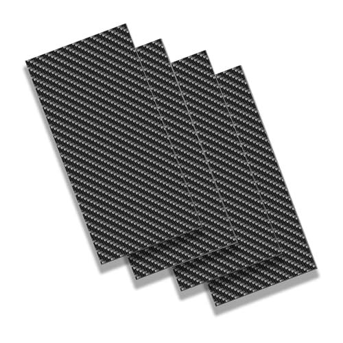 Carbon Fiber Sheet 4-Pack 200X500X1.0MM 3K Carbon Fiber Laminate for CNC RC Drone Automotive (Plain Weave Glossy Finish, 500 * 200 * 1mm*4-Pack) - color: Plain Weave Glossy Finish, size: 500*200*1mm*4-pack