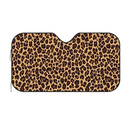 Leopard Car Windshield Sunshade Front Window Sun Visor Protector Foldable Shield Cover for Truck SUV - color: White3