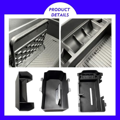 2025 2026 Civic Double Center Console Organizer Tray for 2022-2026 Honda Civic 11th Gen Sedan Hatchback LX EX Sport 2025 Accessories Civic 2026 Central Console Organizer Insert Tray(2pcs) - style: Double Box-2pcs