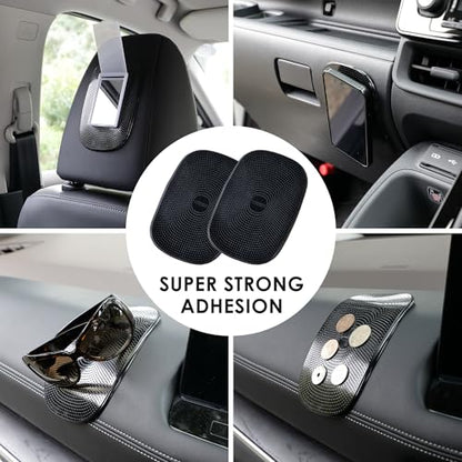 Yours Non-Slip Dashboard Pad for Cars (2-Pack) – Strong Grip Anti-Slip Car Mat for Phone, Sunglasses, Keys & Coins – Washable Reusable Dashboard Accessories – Black