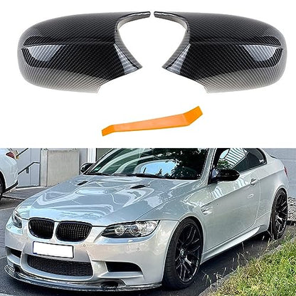 Side Mirror Cover Caps Compatible with BMW E90 E91 2008-2011, E92 E93 E81 E82 E87 E88 LCI Door Rear View Mirror Cap Replacement for 328i 335i Carbon Fiber Look - size: Carbon Fiber Look, style: 08-11 E90