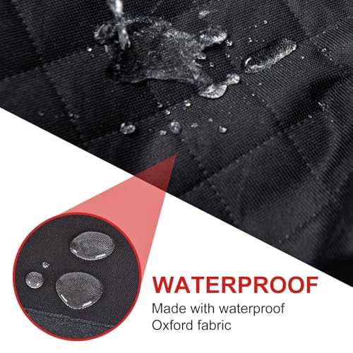 Kaiphy Waterproof Dog Car Seat Cover for Back Seat, Non-Slip & Universal Fit for SUV, Car, Truck with 4 Safety Belt Openings for Secure Travel