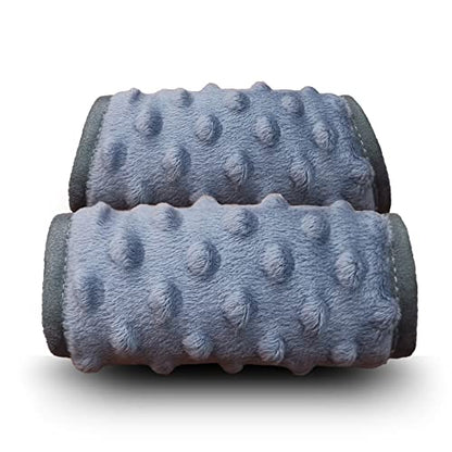 DODO NICI car seat Strap Cover for Baby, seat Belt Cover Cushion, Belt Pads fit Baby Carrier/Pushchair/Stroller, Cozy Peace Dotted Minky, Solid Grey - color: Solid Grey