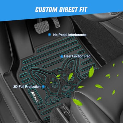 Nilight TPE Floor Mats & Cargo Mats Set for Tesla Model Y (5 Seat only) 2021 2022 2023 2024 2025 All Weather Custom Fit Heavy Duty Floor Liners - color: 2021-2025 Tesla Model Y 5 Seat
