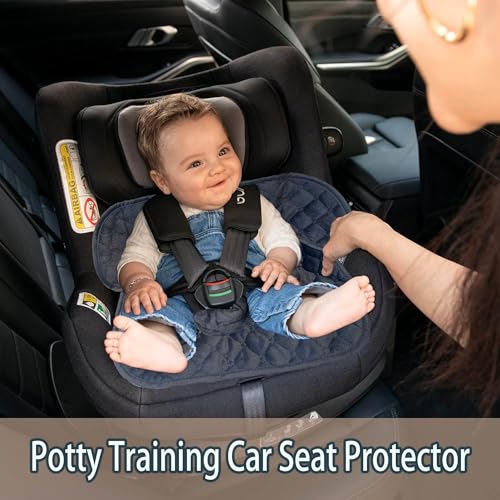 Gulissa 2 Pack Piddle Pad - Potty Training Car Seat Protector, Waterproof Car Seat Cover for Car Seats & Strollers, Non-Slip, Leak-Proof & Washable Fits All Seats for Ages 6 Months to 4 Years (Black) - color: Black