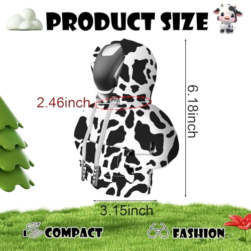 Car Gear Shift Hoodie, Cute Cow Stripe Shifter Knob Hoodie Cover for Cars, Trucks, SUVs, Auto Interior Protector Decoration Gadgets for Women Men 2024 - style: Cow Stripe