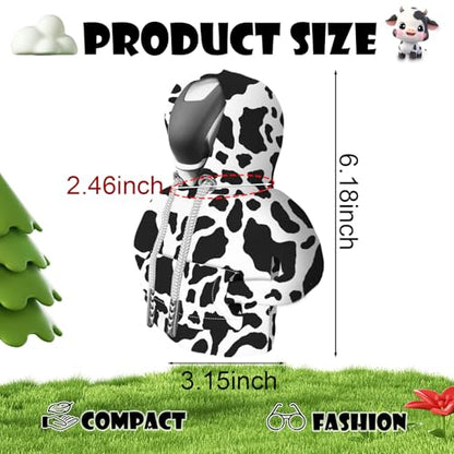 Car Gear Shift Hoodie, Cute Cow Stripe Shifter Knob Hoodie Cover for Cars, Trucks, SUVs, Auto Interior Protector Decoration Gadgets for Women Men 2024 - style: Cow Stripe