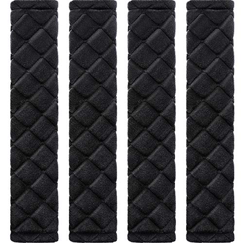 Tatuo 4 Pack Seat Belt Cover Extra Long Seat Belt Pads for Car Soft Comfort Shoulder Strap Covers Harness Pads Helps Protect Your Neck and Shoulder(10.6 Inch,Black) - color: Black, size: 10.6 Inch