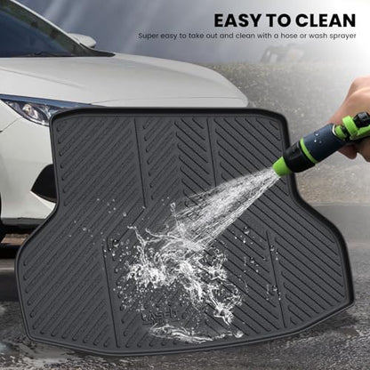 LASFIT Trunk Mat for Honda Civic Sedan 2016-2021, All Weather TPE Custom Fit Trunk Liner Trunk Tray Cargo Mat Cargo Liner Cargo Tray (Not for Hatchback/Coupe) - style: 1）For Honda Civic | 2016-2021 | Trunk Mat