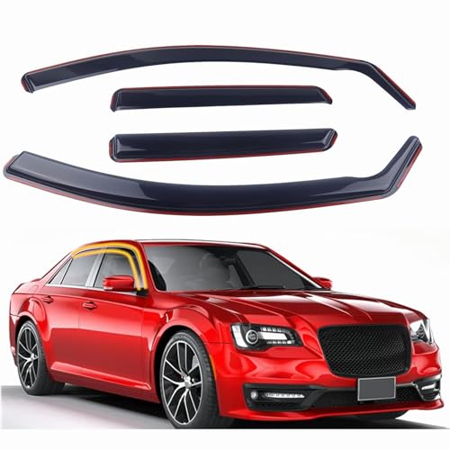 in-Channel Rain Guards 4-Piece Compatible with 2011-2023 Chrysler 300 Window Visors Side Window Deflectors Vent Visor Shield Shade - size: 2011-2023 Chrysler 300