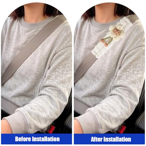 JDDRY 2PC Car Seat Belt Covers Pads,Seat Strap Pads,Auto Seat Belt Pad,Fit for Most Vehicles,Car Interior Accessories(Pumpkin Flower-Pink) - color: Pumpkin Flower