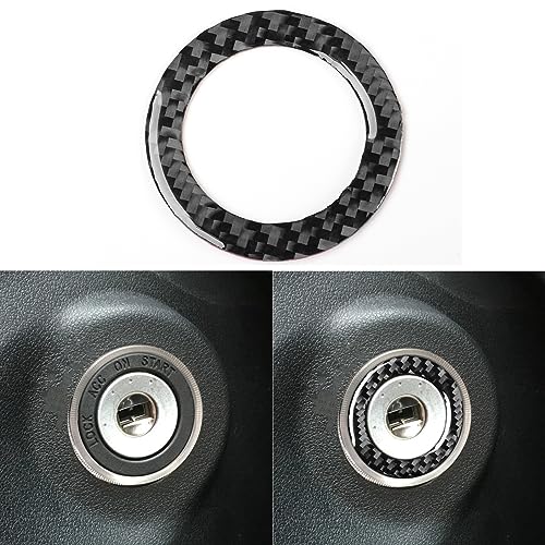 NVCNX Real Premium Carbon Fiber Car Ignition Keyhole Ring Cover Compatible with Toyota RAV4 2013 2014 2015 2016 2017 2018 XLE LE Limited SE Adventure Platinum Hybrid Interior Trim Accessories Black - color: Ignition Keyhole Ring