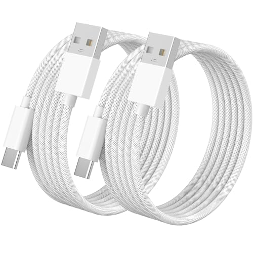 [Apple MFi Certified] USBC Charging Cable for iPhone 16,2Pack 6ft USB A to Type C Car Charger 60W Fast Charging Cord Fast Data Sync Nylon Braided for iPhone 16 Pro/16 Pro Max/16 Plus/15 iPad - color: White-2PCS/Woven/6FT