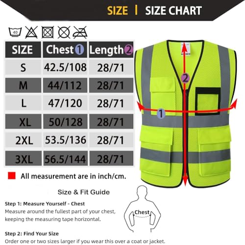 Hi Vis Reflective Safety Vest for Men Women Mesh Class 2 High Visibility Vest with Pockets,Meets ANSI/ISEA Standards(EK170-Mesh-Yellow-M) - color: Yellow-170, size: Medium