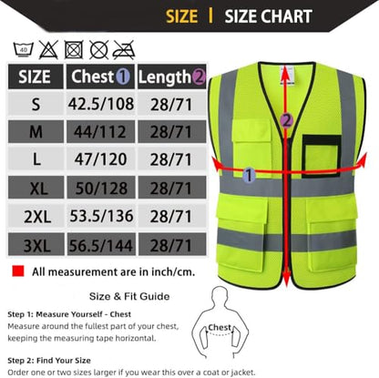 Hi Vis Reflective Safety Vest for Men Women Mesh Class 2 High Visibility Vest with Pockets,Meets ANSI/ISEA Standards(EK170-Mesh-Yellow-M) - color: Yellow-170, size: Medium