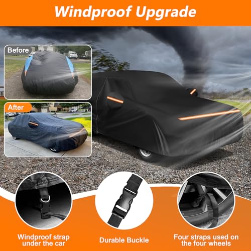 Car Cover for Volkswagen Golf MK2 1983-1992, 420D Oxford Cloth and Cotton Car Cover Waterproof All Weather with Zipper Windproof Heavy Duty All Weather with Wind, Sun, UV and Dust Protection - size: for Volkswagen Golf MK2 1983-1992