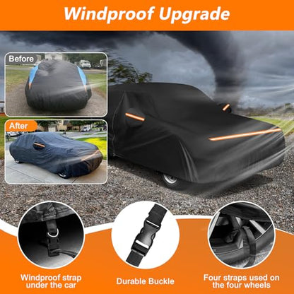 Car Cover for Volkswagen Golf MK2 1983-1992, 420D Oxford Cloth and Cotton Car Cover Waterproof All Weather with Zipper Windproof Heavy Duty All Weather with Wind, Sun, UV and Dust Protection - size: for Volkswagen Golf MK2 1983-1992