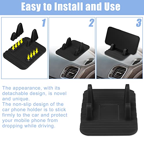 X AUTOHAUX Phone Holder for Car Universal Anti-Slip Dashboard Vehicle Cellphone Mobile Phone Pad GPS Mounting Mat Black - color: Black