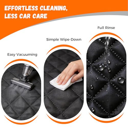 SUV Cargo Liner Dogs, Waterproof Dog Trunk Cover, Pet Cargo Mat SUV, Sedan & Van, Scratchproof Dog Seat Cover with Side Walls, Non-Slip Backing & Bumper Flap Protector, Large Size Universal Fit