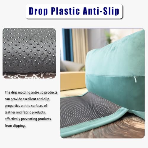 Velvet Recliner Head Pillow with Non-Slip Base - Adjustable Neck Support for Pain Relief in Home, Office and Travel (Light Blue) - color: Light Blue