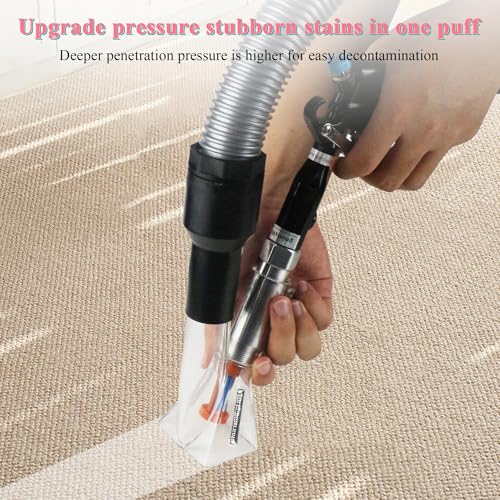 GOCCIDA 2in1 Car Interior Detailing Air Blow Gun & vacunm Gun,Multi-Purpose Cleaning Gun Detachable Sprinkler Head for Automotive Detailing, Carpet, Upholstery, Surface Cleaning - color: Black