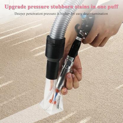 GOCCIDA 2in1 Car Interior Detailing Air Blow Gun & vacunm Gun,Multi-Purpose Cleaning Gun Detachable Sprinkler Head for Automotive Detailing, Carpet, Upholstery, Surface Cleaning - color: Black