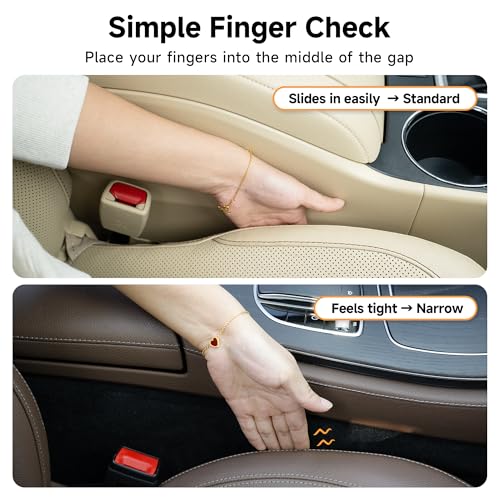 Car Seat Gap Filler 2 Pack Soft Foam Multifunctional Seat Side Gap Filler with Organizer & Hook Function, 3in1 Gap Stopper Universal Fit Car SUV Truck Fill The Gap Between Seat & Console (Deep Brown) - color: Dark brown, size: Most Cars – Standard