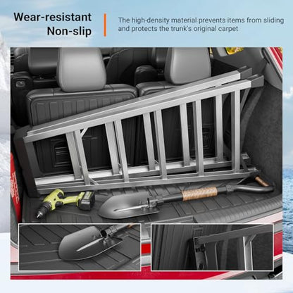 powoq Cargo Mat Compatible with 2022-2026 Acura MDX Trunk Mat with Backrest Mat Cargo Liner Back Seat Protector TPE Replacement for 2022-2026 Acura MDX Accessories (Trunk Mat with Backrest Mats) - size: Compatible With Acura Mdx | 2022-2026