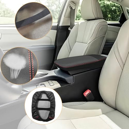 Compatible with Center Console Armrest Cover for Toyota Avalon 2013 2014 2015 2016 2017 2018 Leather Arm Rest Storage Box Lids Cushion Protector Pad - size: Avalon 2013-2018