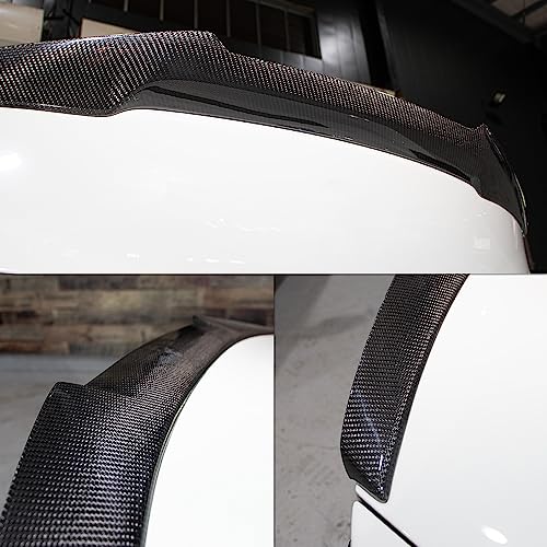 AeroBon Real Carbon Fiber Trunk Spoiler Compatible with 2014-2020 Audi A3 S3 RS3 Spoiler 8V Sedan Rear Spoiler (MV Style) Motorsport Version - size: MV