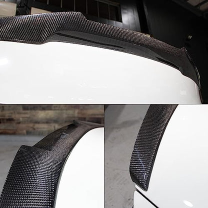AeroBon Real Carbon Fiber Trunk Spoiler Compatible with 2014-2020 Audi A3 S3 RS3 Spoiler 8V Sedan Rear Spoiler (MV Style) Motorsport Version - size: MV