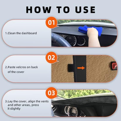 Dashboard Cover Dash Mat Fit for Je-ep Grand Cherokee 2021-2011 (WK2 Body Code,W/o HUD Models,Not Fit Grand Cherokee L),Car Dash Board Mat Anti-Glare Carpet,Non-Slip Pad (Black) - color: Black, size: Fit 11-21 Grand Cherokee WK2 - (Black)