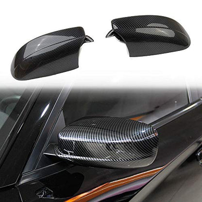 Crosselec Carbon Fiber Side Door Mirror Cover Molding Trim for Dodge Charger 2011-2023 (Carbon Fiber Pattern-Replacement) - color: Carbon fiber pattern-Replacement