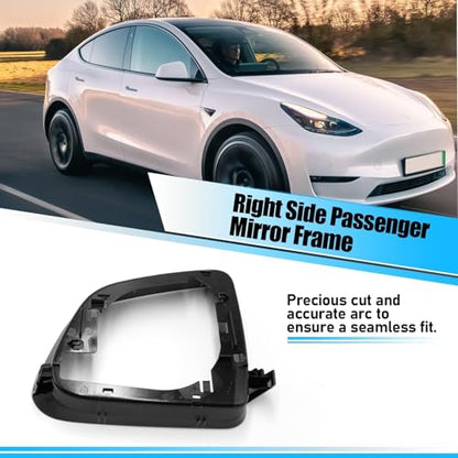 Jaronx Compatible with Tesla Model Y Side Mirror Cover Housing 2018-2025, Right Passenger Side Door Wing Rearview Mirror Frame Cover Compatible with Tesla Model Y Accessories - size: Model Y Right