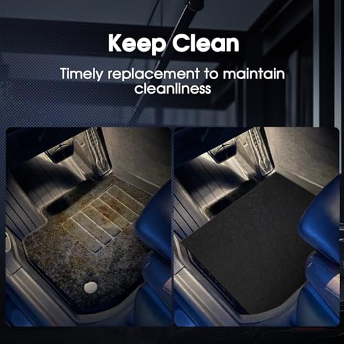 Disposable Floor Mats for Cars, 30 Pack Car Floor Mats, Black Automotive Floor Mats Waterproof Car Foot Pads, Mats for Car Detailing, Universal Fit Protective Front Rear Floor Mat for Cars (20"x16")