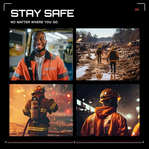 Guardian Angel Elite Series Safety Light, Beacon Device (White Front & Red/Yellow Rear) Rechargeable, Magnetic, Hands-Free Wearable & Mountable LED Flashlight for Construction, Utilities, & Roadside - color: White/Red/Yellow, size: 1-Pack