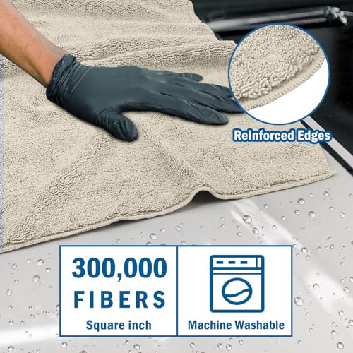 HOMEXCEL Professional Large Microfiber Car Drying Towels 2 Pack, Lint Free, Scratch Free, Highly Absorbent Drying Towel for Cars, SUVs, RVs, Trucks, and Boats,31" x 24",Brown - color: Brown