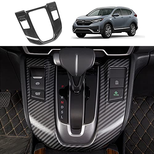 for CRV 2017-2022 Gear Shift Box Panel ABS Carbon Fiber Grain Interior Trim Cover Moulding Interior Decoration Accessories for Honda CR-V 2017 2018 2019 2020 2021 2022 EX EX-L (Not for Hybrid) - color: Gear Shift Box Panel
