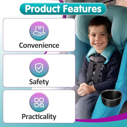 2Pcs Cup Holder Compatible with Safety 1st EverFit & Grow and Go, Compatible with Maxi-COSI Pria, Cosco All-in-One Car Seat (Model C6577 & C6474), Durable PP Injection Molded
