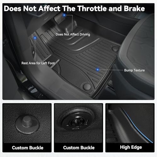 AOMSAZTO Floor Mats & Cargo Liner Fit for 2017-2025 2026 Audi Q7/SQ7 - Custom Fit All Weather TPE Rubber Floor Liners for Audi Q7 1st & 2nd Row & Trunk Mat Full Set Car Mats, Black - style: 5) for Audi Q7 | 2017-2026 | Floor+Cargo Mats