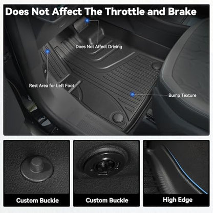 AOMSAZTO Floor Mats & Cargo Liner Fit for 2017-2025 2026 Audi Q7/SQ7 - Custom Fit All Weather TPE Rubber Floor Liners for Audi Q7 1st & 2nd Row & Trunk Mat Full Set Car Mats, Black - style: 5) for Audi Q7 | 2017-2026 | Floor+Cargo Mats