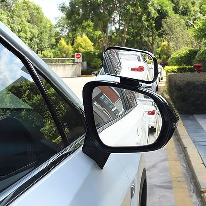 LivTee Blind Spot Mirror, Adjustable Mounted Blindspot Mirror HD Glass Wide Angle View, Side Rearview Mirror Universal, Black - size: Wide Angle