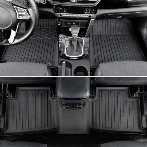 Floor Mats for Kia Seltos 2024-2026, All Weather Floor Mats Trunk Cargo Liner with Backrest Protectors Accessories, Full Coverage Set (Not fit Subwoofer) - size: For Kia Seltos | 2024-2026